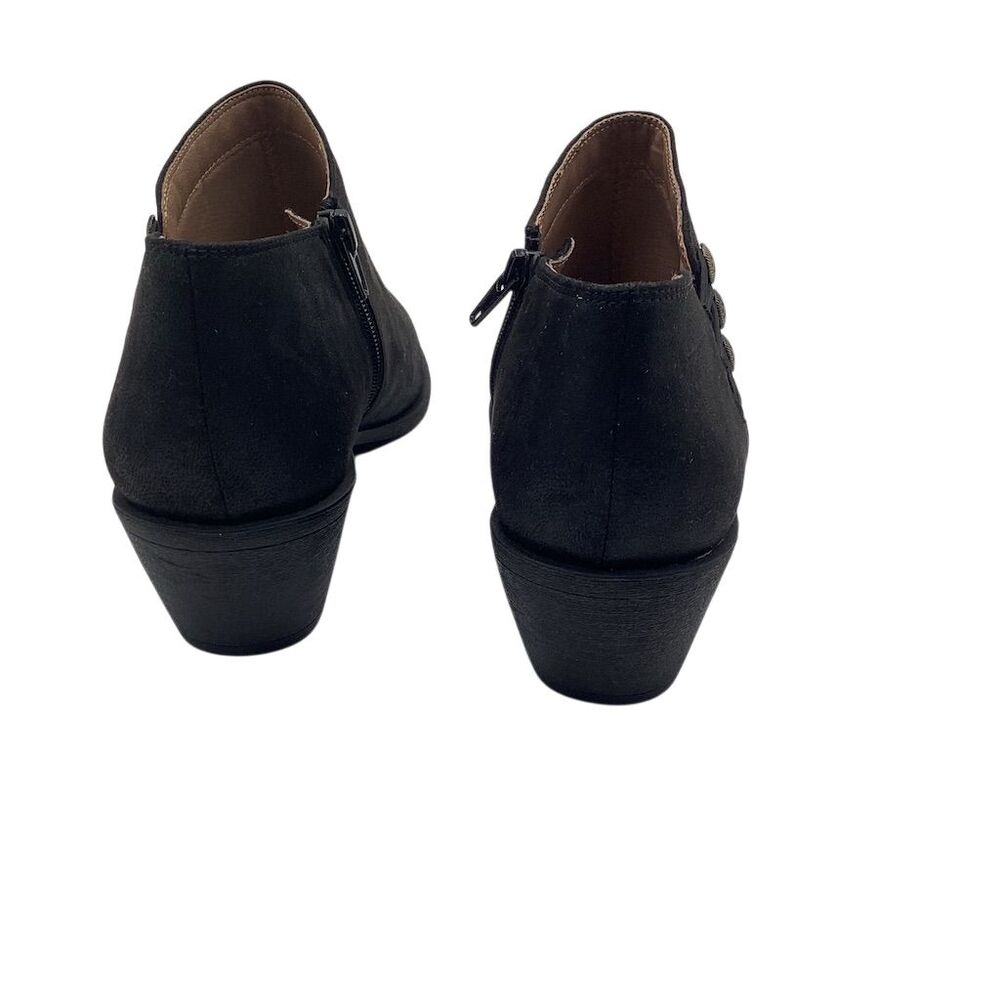 Life‎ Stride Soft  System Women's Black Suede Ankle Boots Size 10 M - Picture 5 of 10